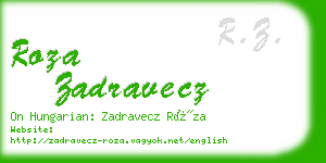 roza zadravecz business card